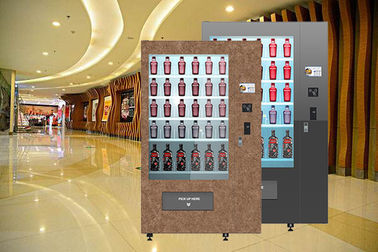 Máquina de venda automática da garrafa de vinho do projeto de Winnsen com a correia transportadora do sistema de refrigeração do tela táctil da propaganda 32inch