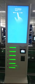 Estação de carregamento a fichas do telefone celular da máquina de carregamento do telefone celular do suporte do assoalho com 43&quot; painel LCD