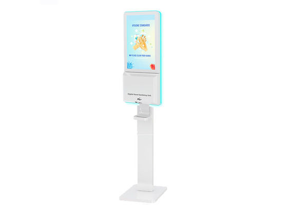 Signage do LCD Digital do Sanitizer da mão do quiosque de Smart do suporte do assoalho