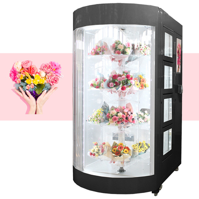 24 horas de máquina de venda automática fresca exterior da flor cortada para ramalhetes florais da loja